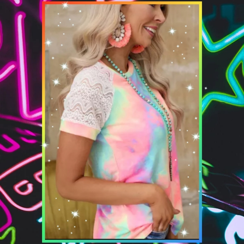 ‼️CLEARANCE PRICE FIRM‼️Bright Tie Dye Crochet🔥 - Picture 2 of 11